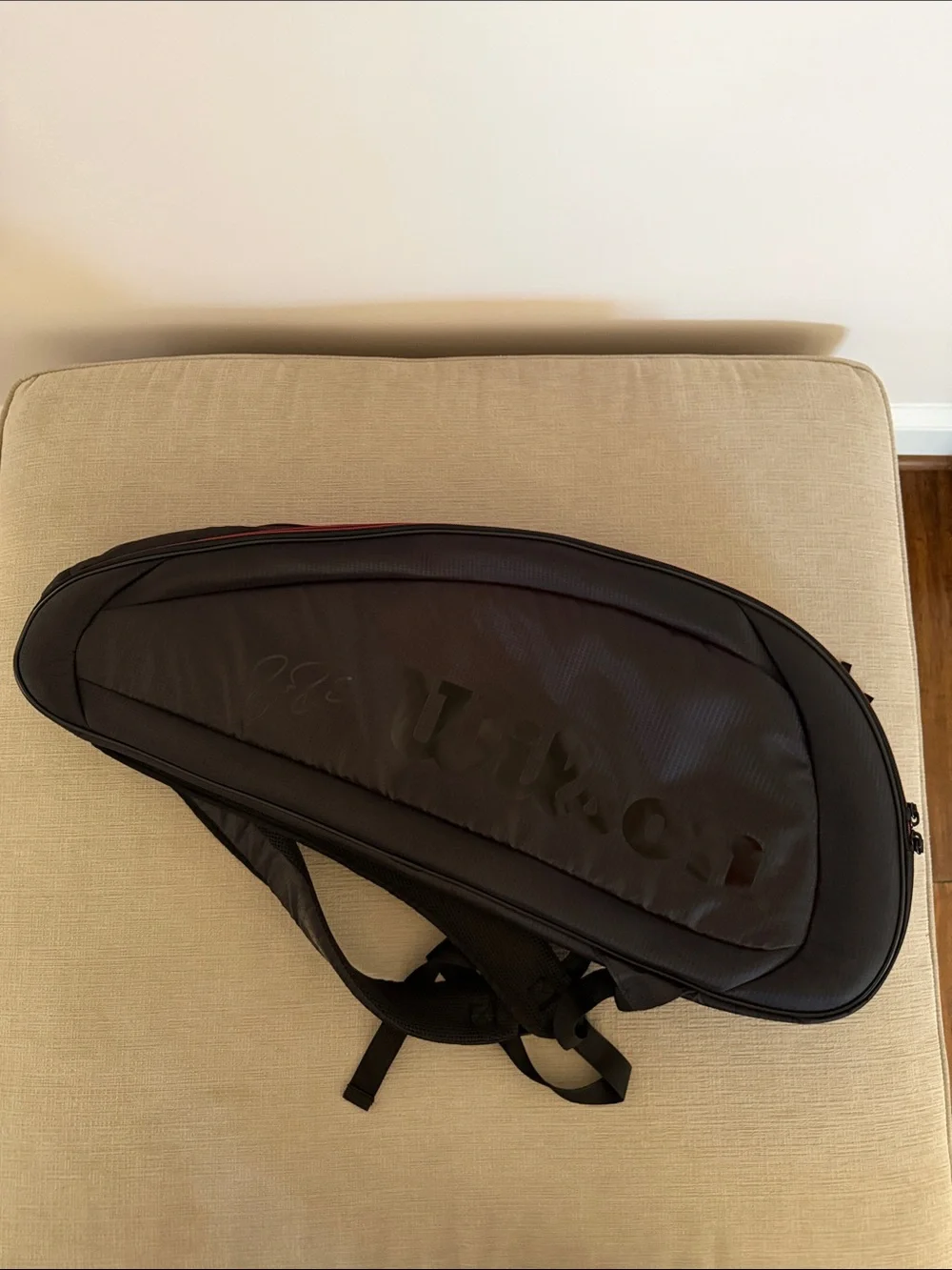 Wilson Black Tennis Racket Bag with Red Trim